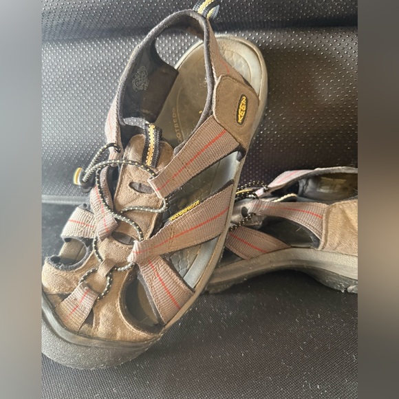 Keen Newport H2 Sport Sandals, Men’s Size 10.5 Brown, Gray with Red Accents - Picture 8 of 8